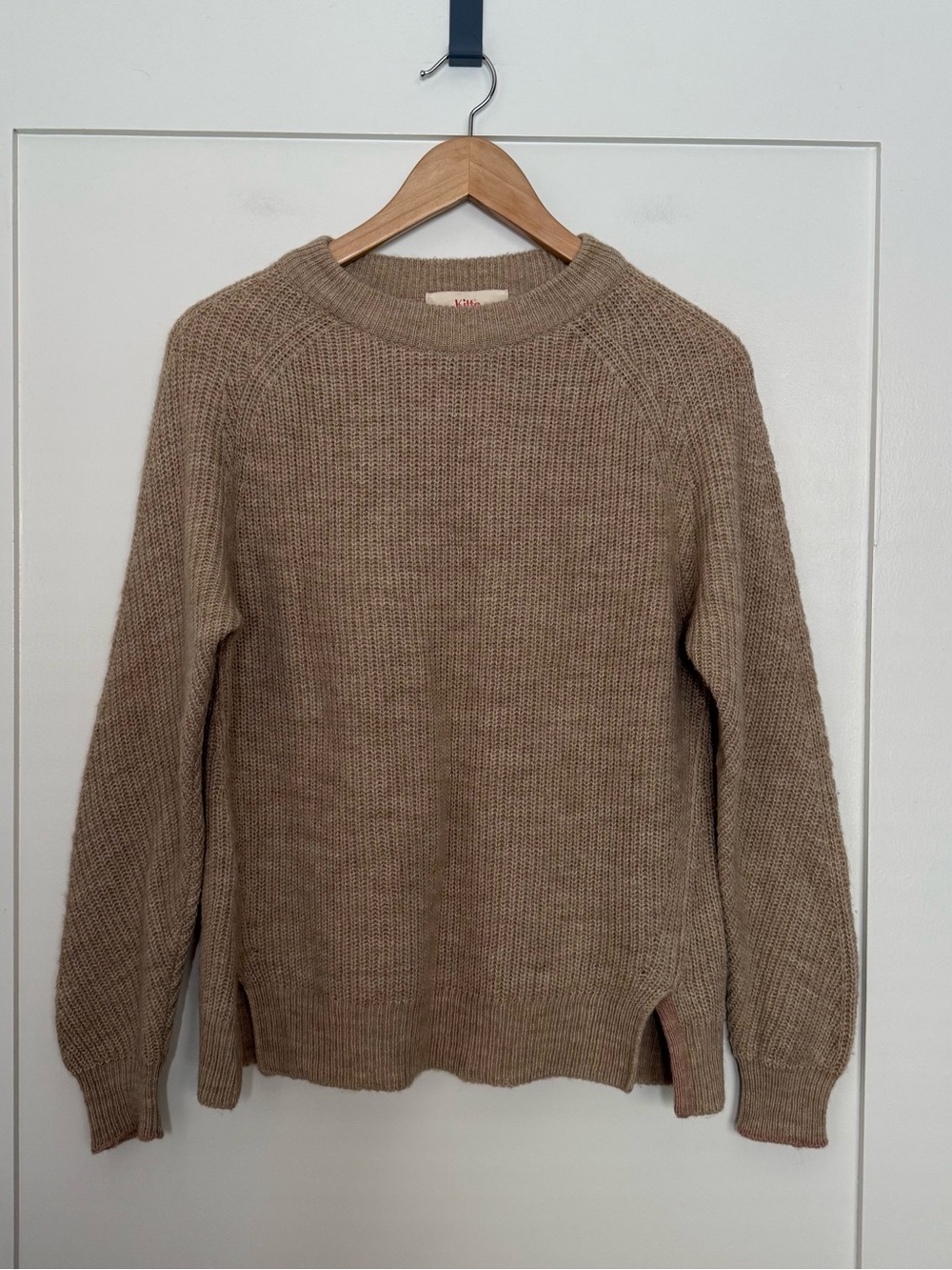 Kilte Collection Sweater Sz S (1) Beige Knit Merino Wool Baby Alpaca Blend Italy
